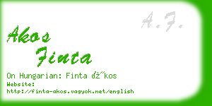 akos finta business card